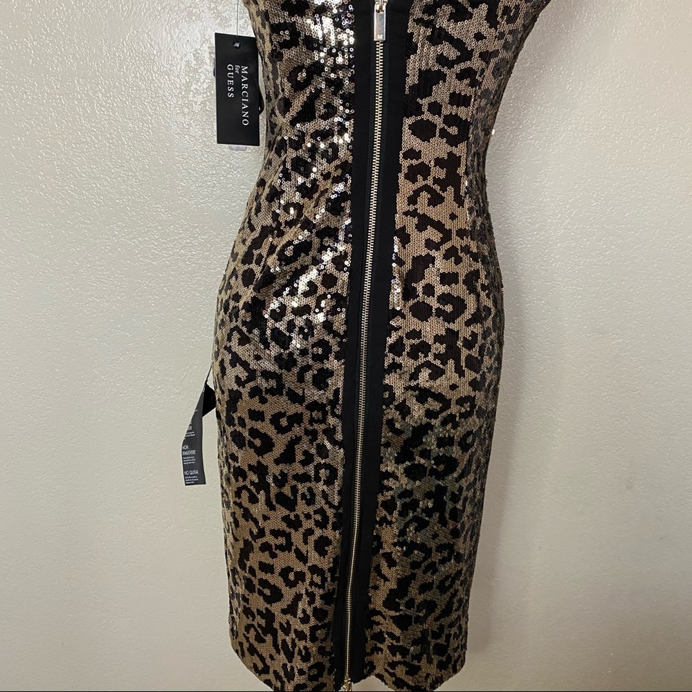 Guess by Marciano Gold/Black Leopard Lust Dress S - Picture 8 of 12